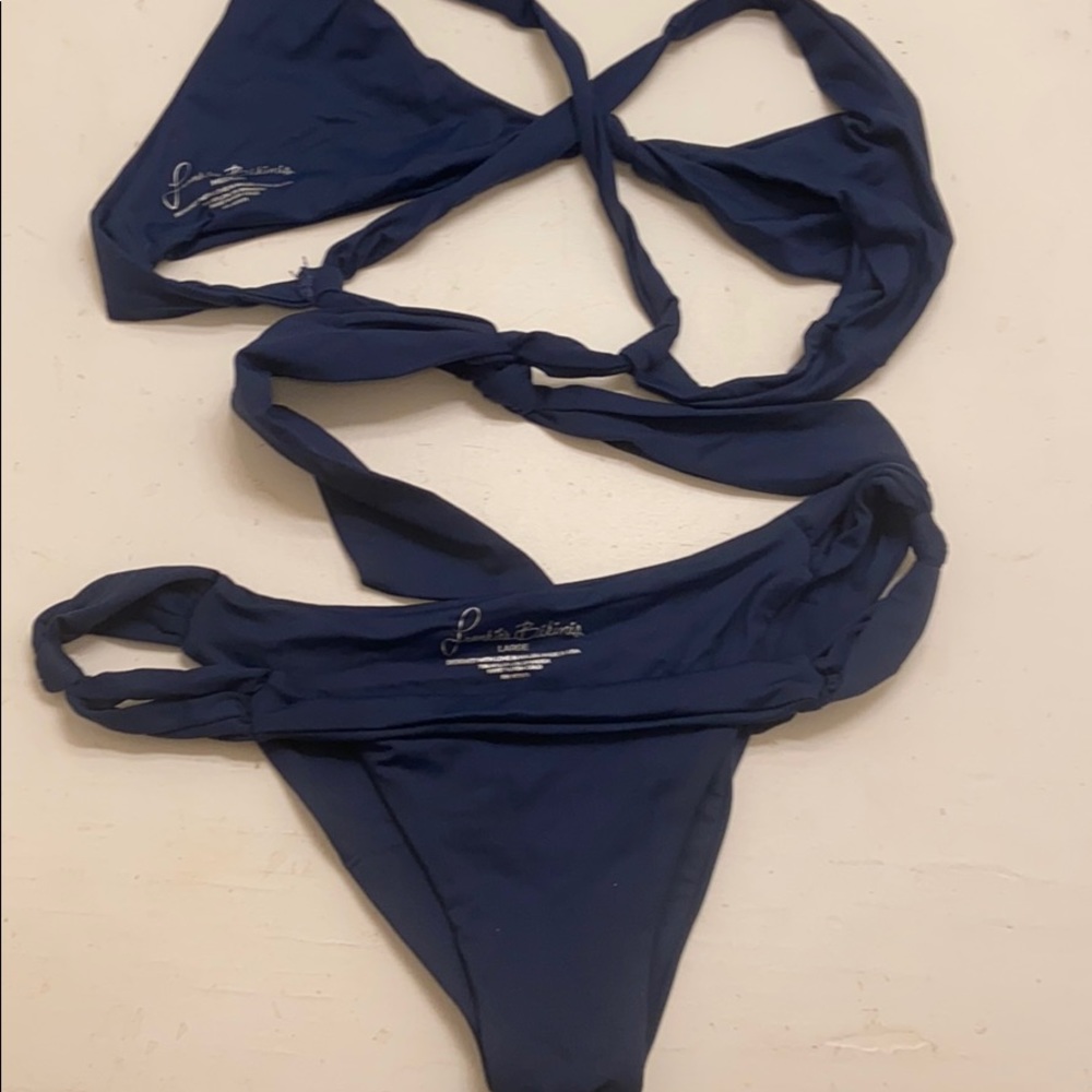 Frankies Bikinis - Navy Blue Bikini Set